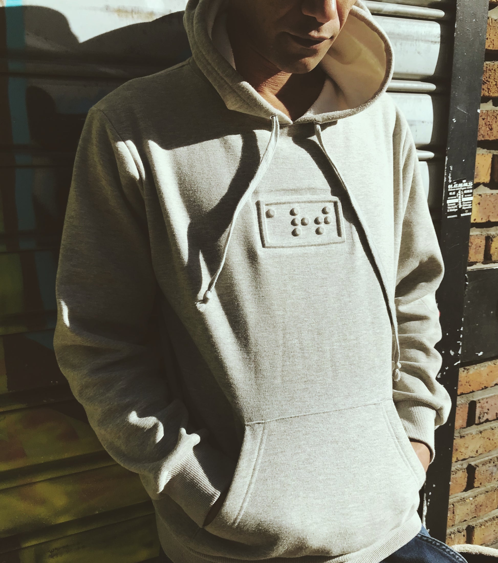 hoodie gris homme