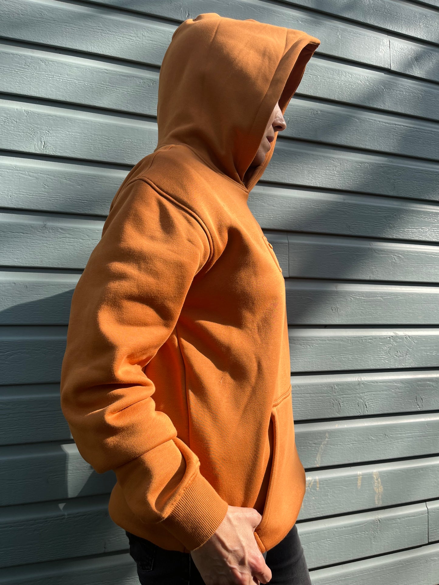 hoodie ocre femme profil